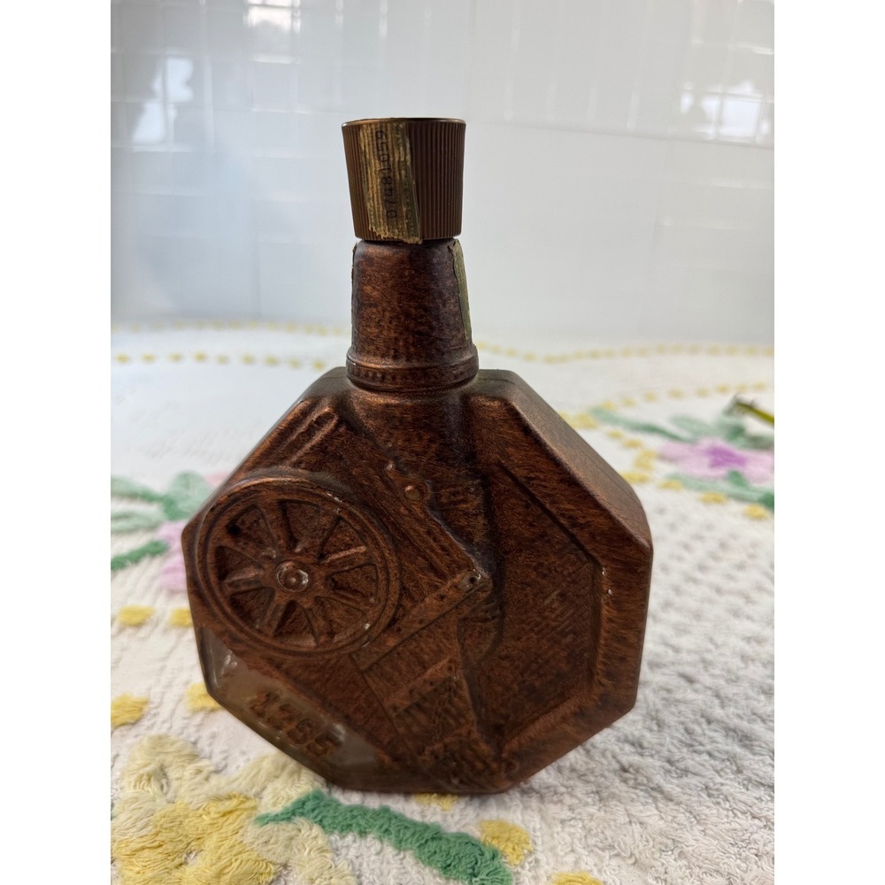 Jim Beam 1795 Commemorative Bottle Vintage 1970 Empty Decanter Cannon SHCP Seal